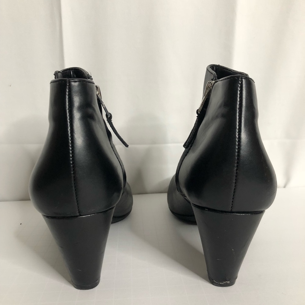 SOLDSam Edelman Black Leather Cone Heel Ankle Boot - Picture 5 of 9